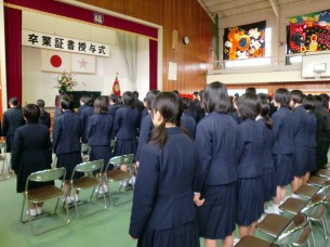 福田中学校第57回卒業証書授与式