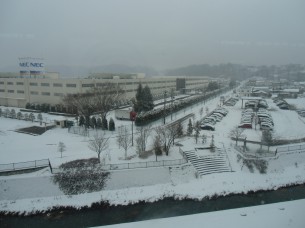 仙台駅前の積雪