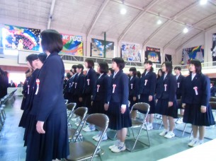 福田中学校第59回卒業証書授与式2